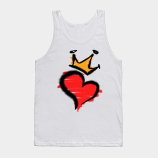 Graffiti heart with spray paint splatters love Tank Top